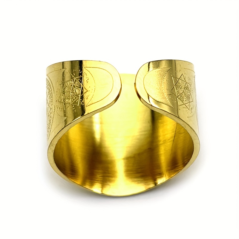 Seven Archangels Adjustable Ring for Women and Men in Stainless Steel